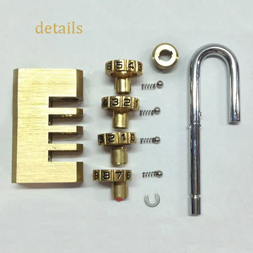 

NEW Mini Security Tool Resettable Code Locks Pure Cooper Password Lock Padlock Brass Combination Lock Password Code