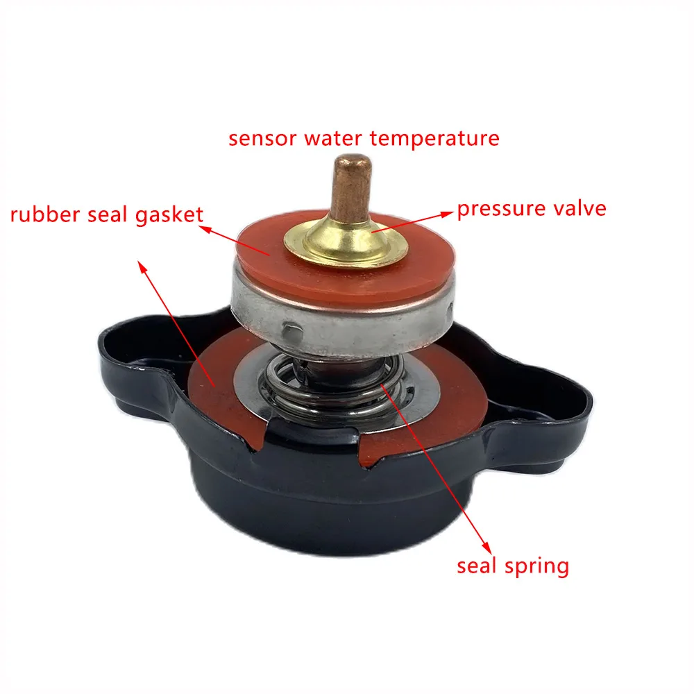 Motorcycles High Pressure Radiator Cap with Temperature Gauge 1.8 Bar Radiator Cap 25.6Psi 1638630001 for Honda CRF450R 2002-15