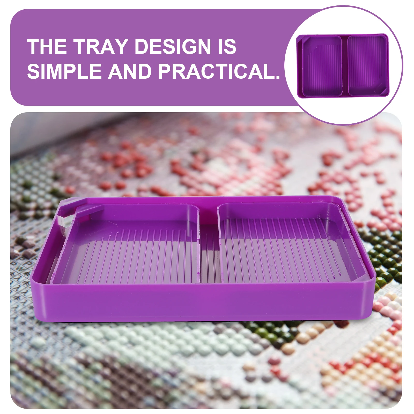 1Set Rhinestone Sorting Board Tray Multi-Compartment Diamond Art Bead Storage Container for Crafting and Jewelry Design Tools