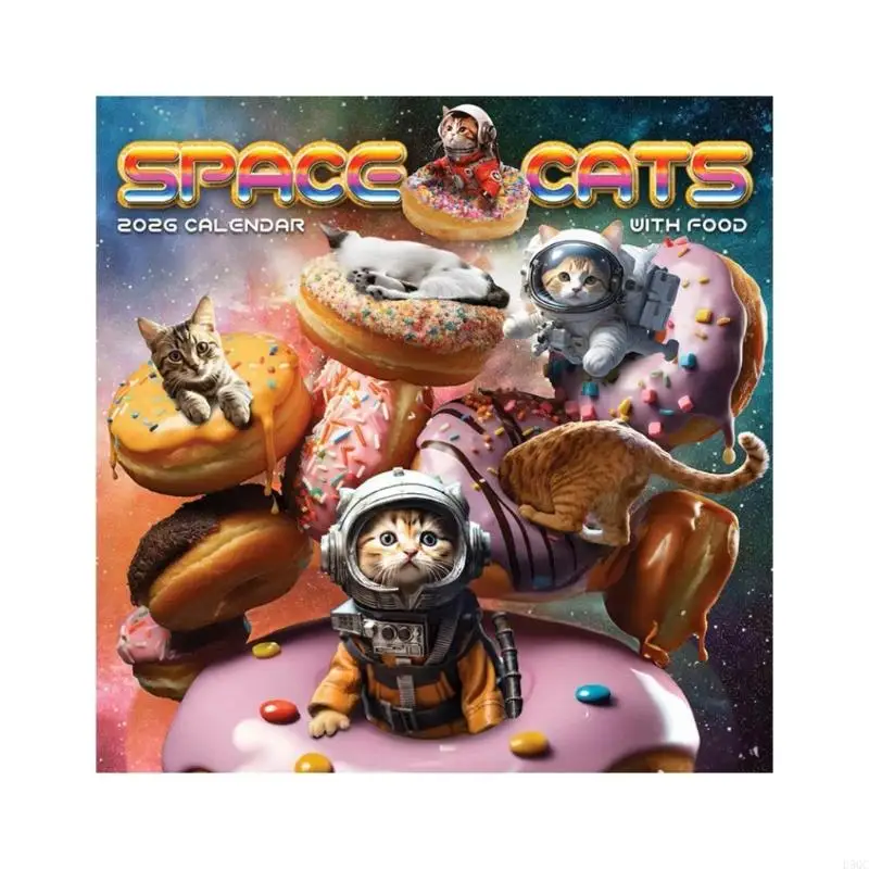 2026 Lịch tường không gian & món tráng miệng cho nhà, văn phòng, lớp học & quà tặng (1 cuốn sách) D5QC