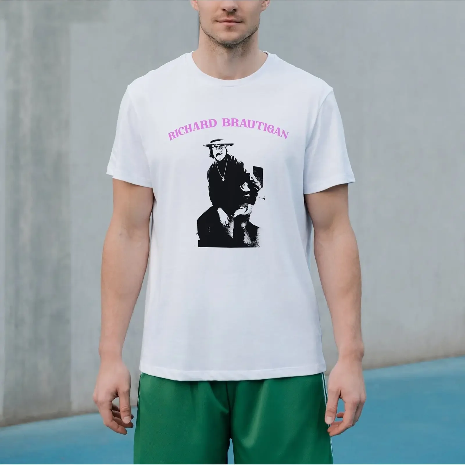 Richard Brautigan American Surreal Author T Shirt vintage Washed graphic Breathable streetwear designer clothes Slightly Casual