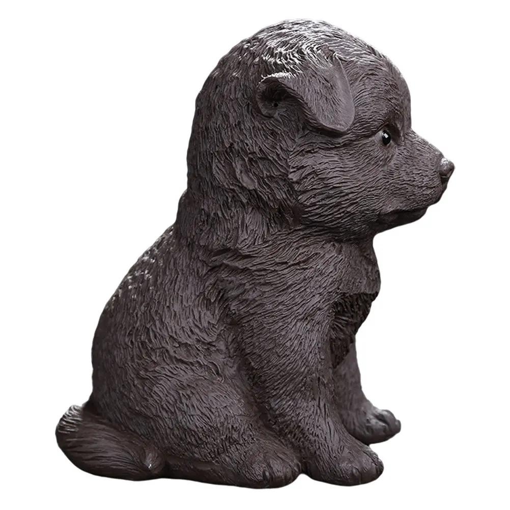 

Lifelike Purple Sands Puppy Ornament Practical Safe Use Creative Design for Modern Homes Tearooms Decor