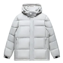 New Winter Men Hooded Short Puffer Jackets Casual White Duck Down Coats Quality Male Outdoor Loose Windproof Warm Parkas 3XL