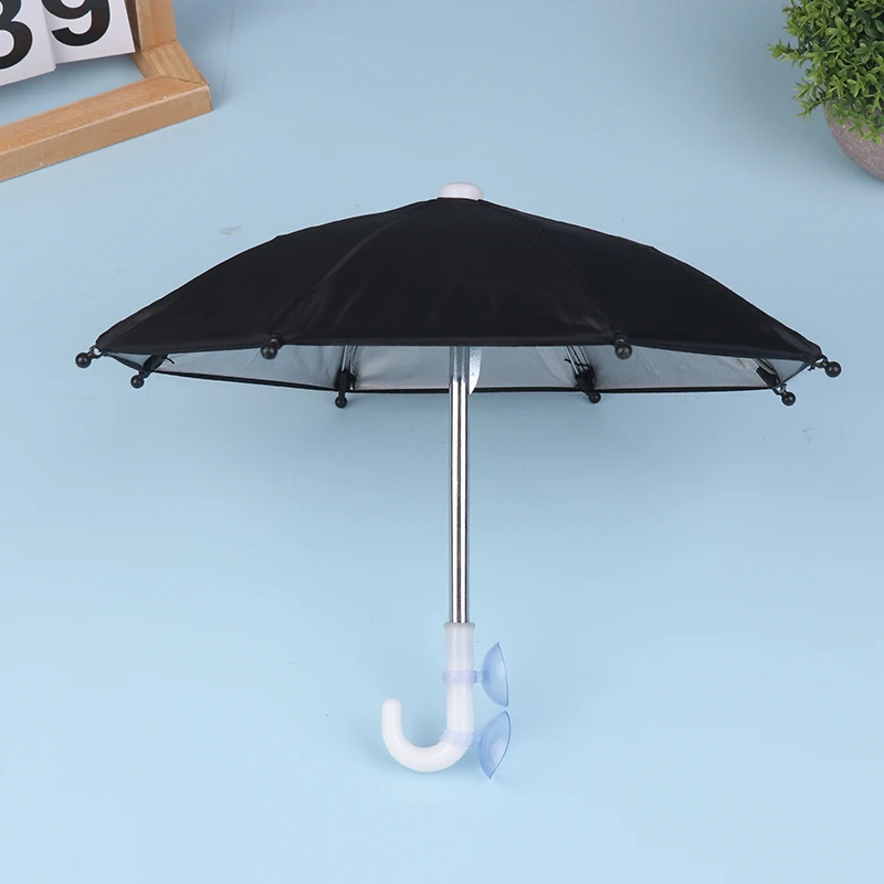 Auto Portable Mobile Phone Holder Car Mini Sunshade Rainproof Bike Motorcycle Decoration Umbrella Phone Stand Bracket Umbrella