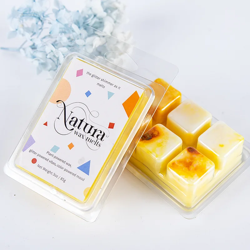 6px/ Box Square Color Gradient Scented Wax Blocks 5x8x2.5cm Smokeless Soy Candles For Home Scented Decoration
