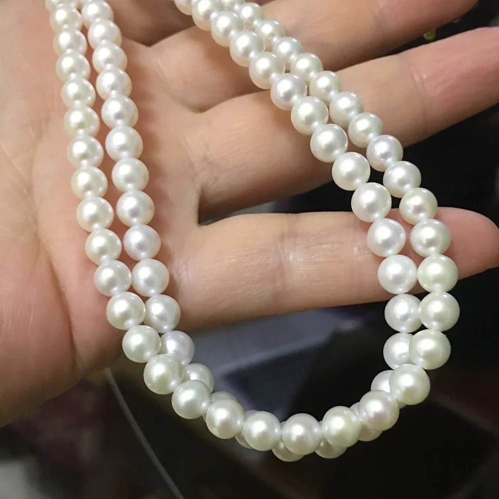 High quality jewelry findings,AAA 5-6 mm white perfect round loose wholesale freshwater pearl in strand, DIY nature pearl bead