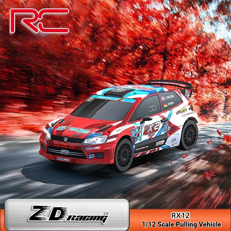 ZDRACING RX12 Rally Car 1/12 4WD Brushless High Speed Electric Remote Control Simulation Model With Led Lights Hobby Competition