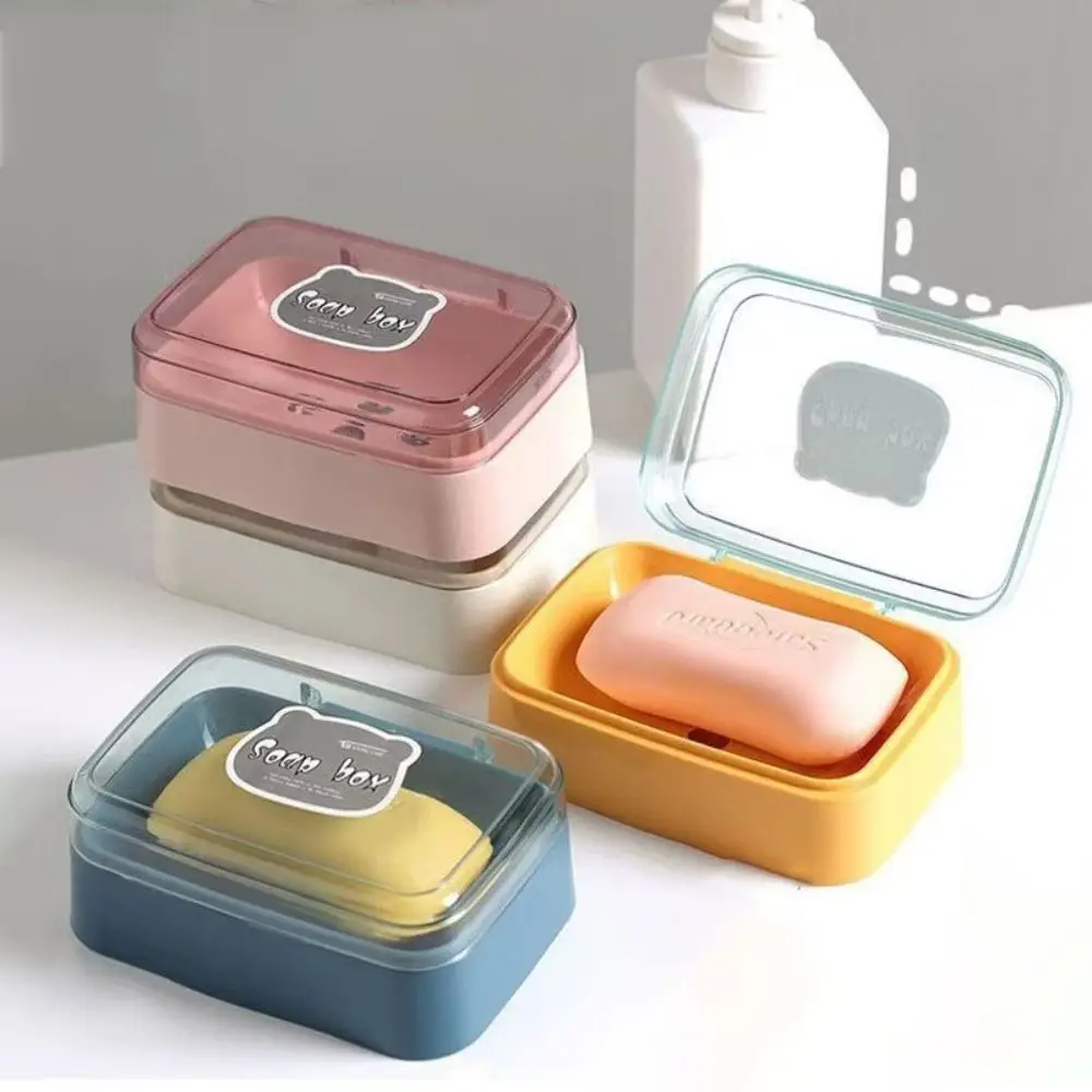 Easy to Clean Soap Holder New Dustproof Soap Box Sponge Rack for Teenager