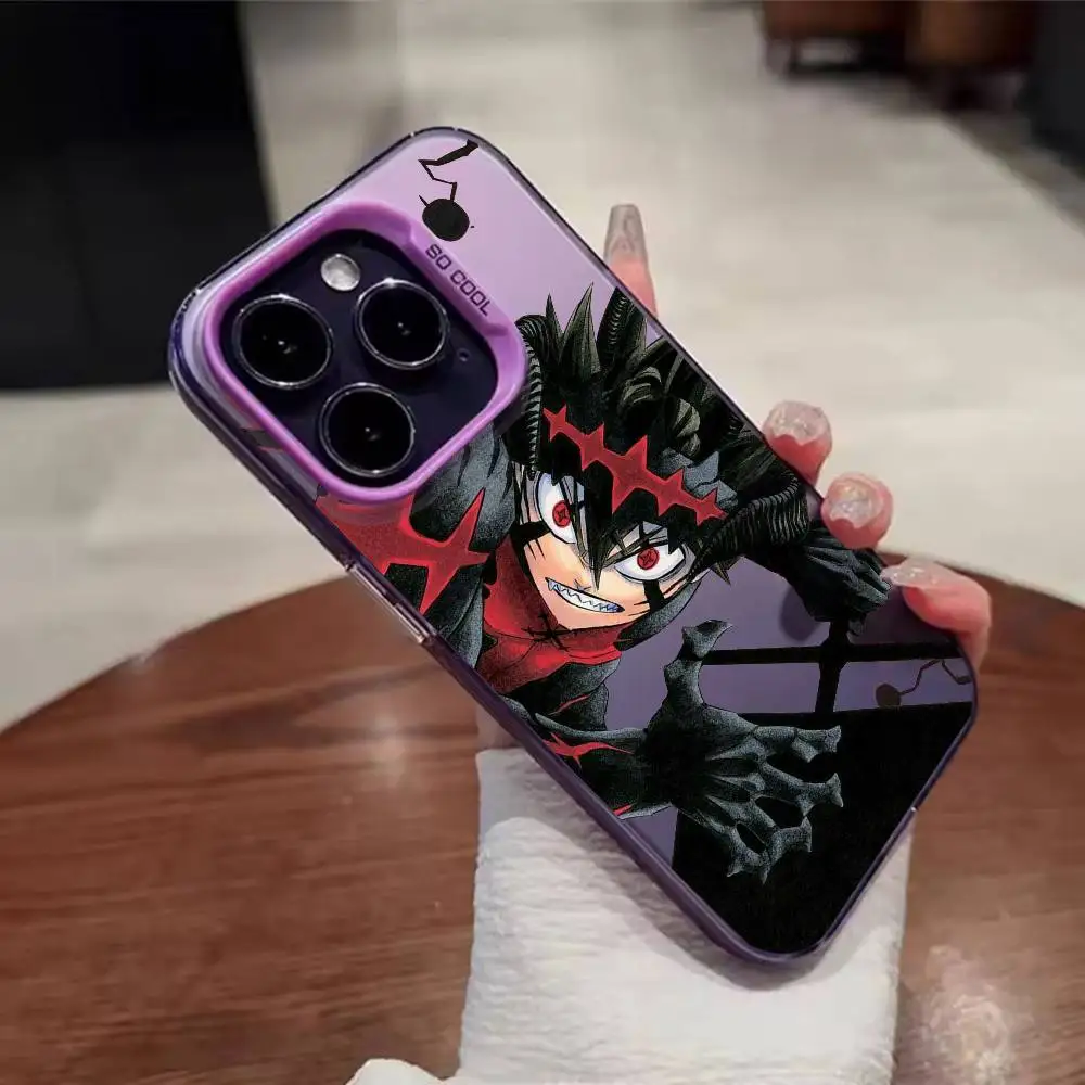 Anime Cool A-Asta Black Clover Phone Case For iPhone 17,16,15,14,13,12,11,Mini,Pro,E,MAX White Candy Matte Cover view 4