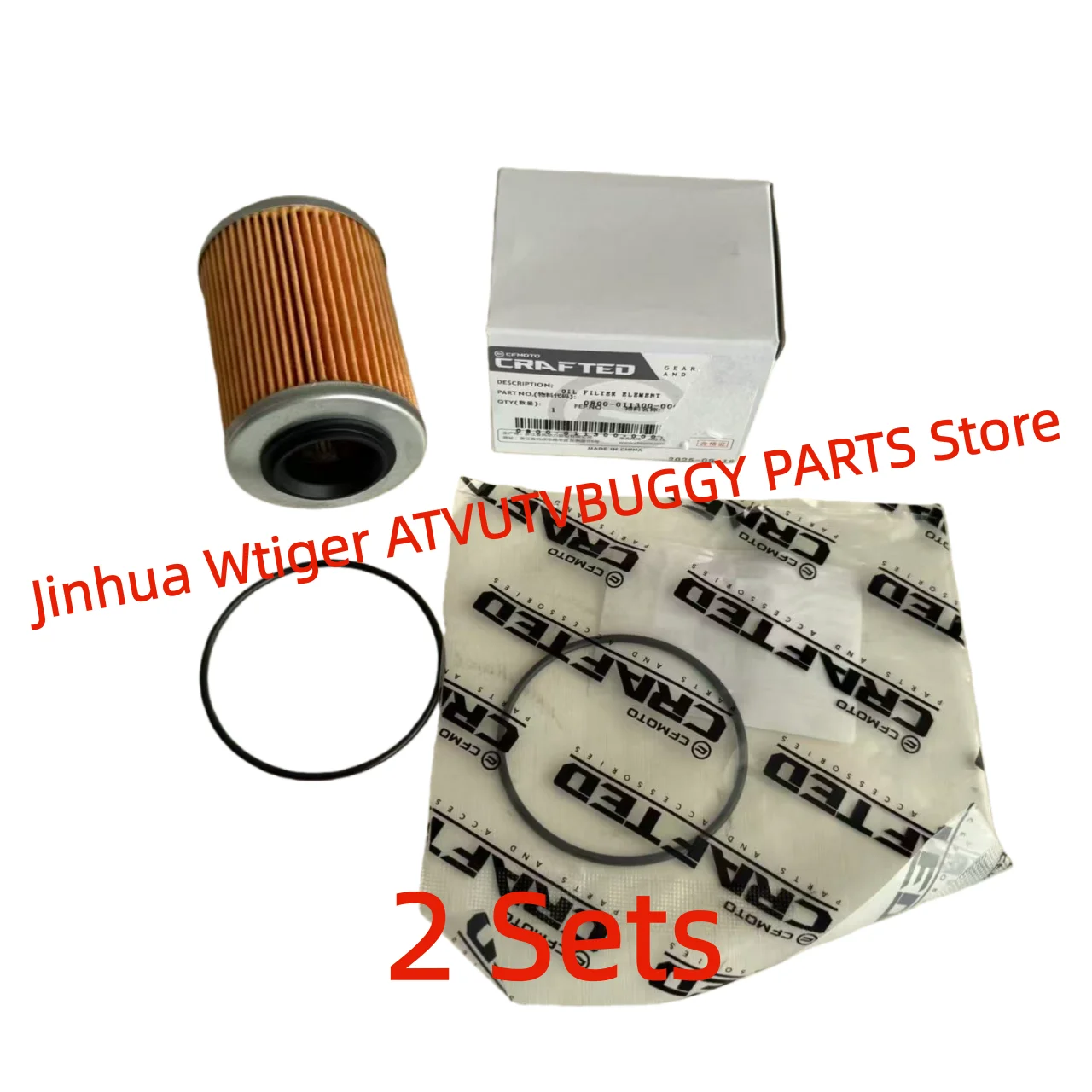 Pacote original filtro de óleo do motor0800-011300-0004com anel de vedação para cfmoto atv utv ssv450 550 600 800 1000force zforce uforce