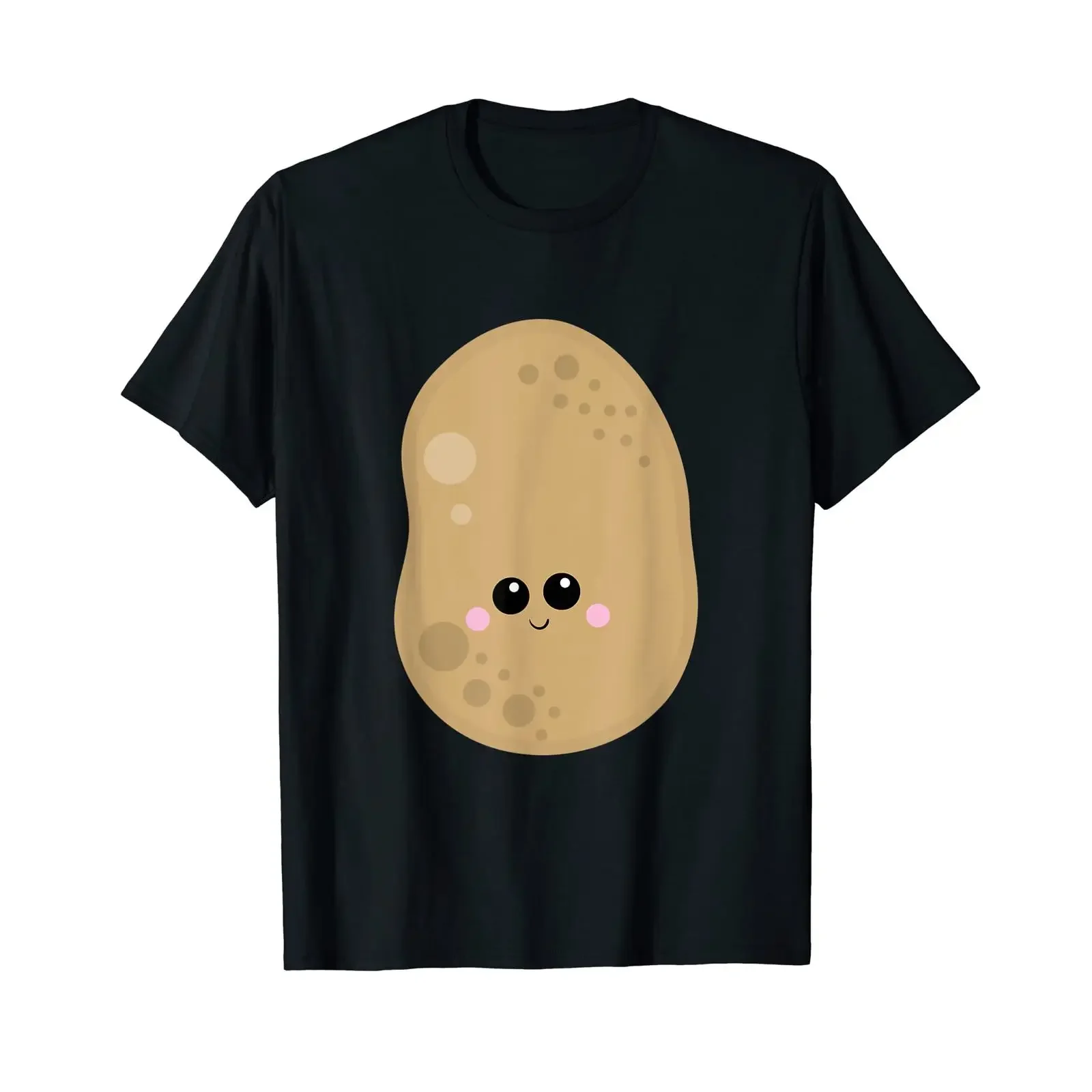 Potato T Shirt vintage Washed homme Top For Everyday Wear Unisex Comfortable Breathable Stretched Slightly Stylish graphic