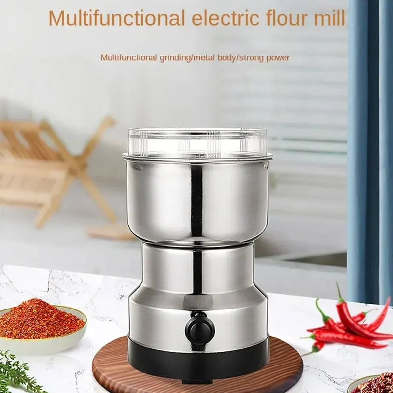 Mini Electric Grinder for Household Use, 300ml Ultra-fine Baby Food Grinder, Coffee Grinder, Spice and Pepper Grinder, Grain GRI