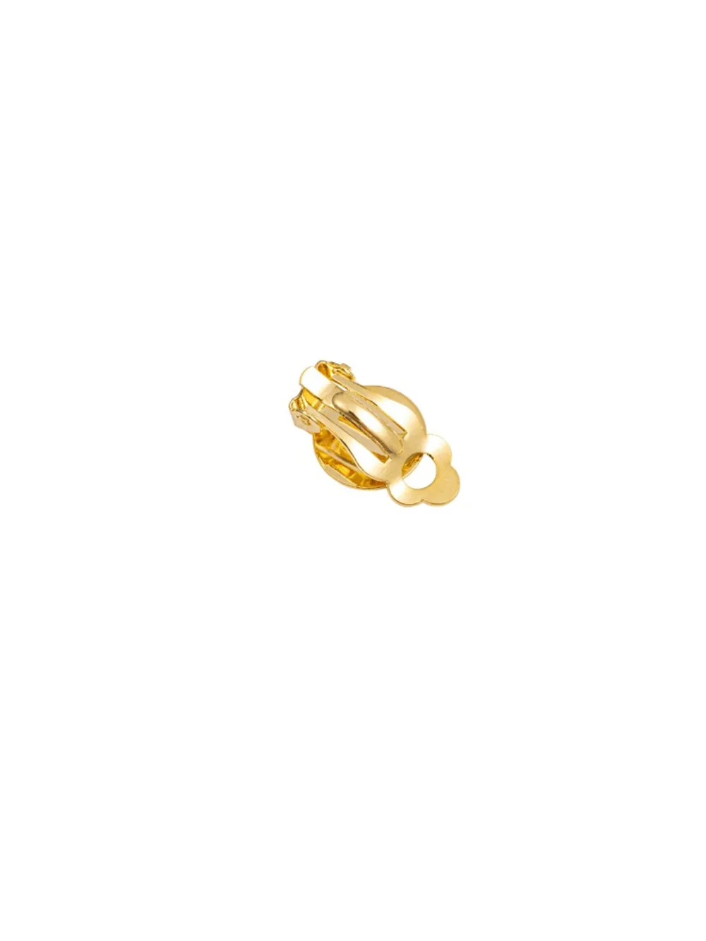 14K Gold-Color Plated Patch Ear Clip Flat Plated 18K Gold Without Piercing Earrings Accessories Diy Handmade Ear Accessories