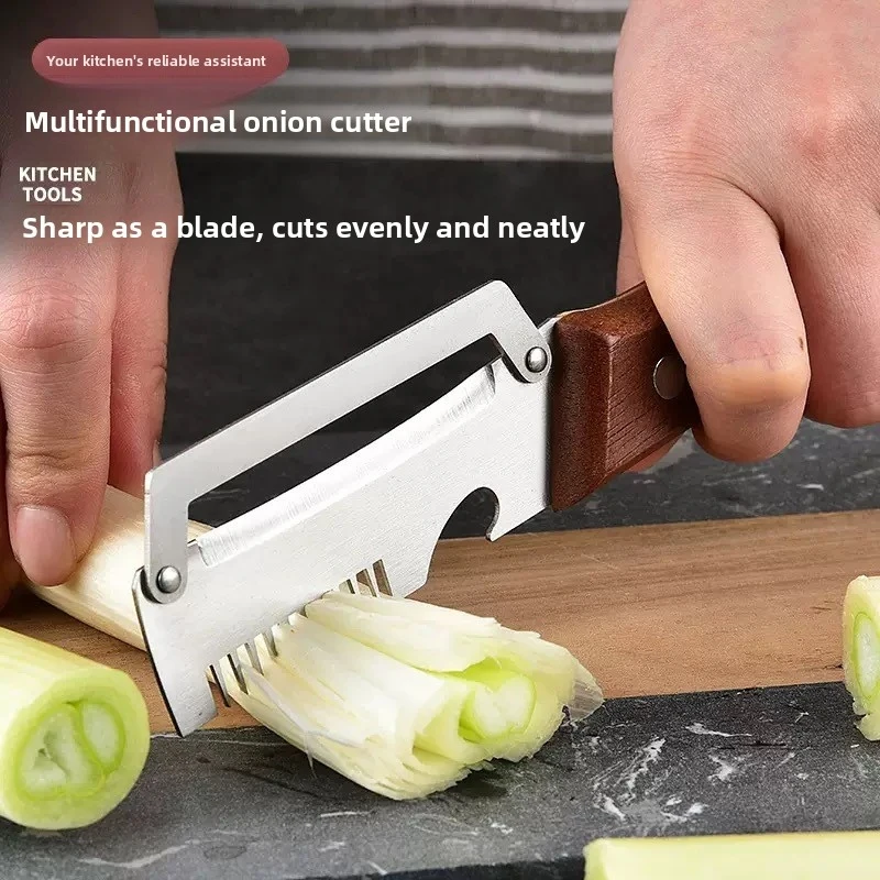 Multifunctional Peeler & Scallion Shredder, Stainless Steel Peeler, Scallion Slicing Tool, Kitchen Fruit Vegetable Peeler,JJ2618