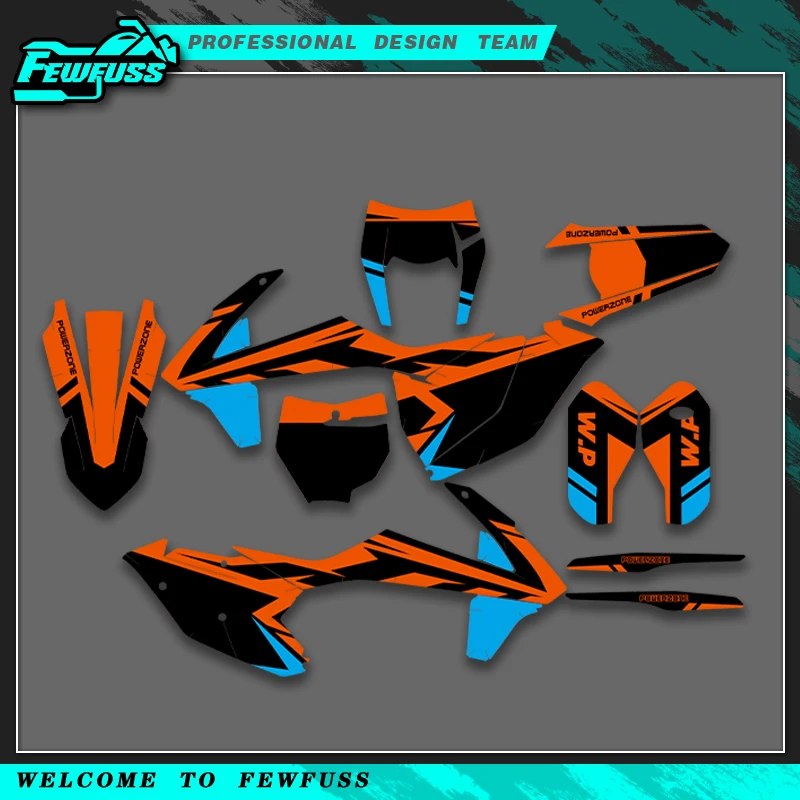 Fewfuss For KTM 125 250 350 450 500 SX SXF XC XCF 2016 2017 2018 EXC EXCF XCW 2017 2018 2019 Graphics Decal Stickers Background