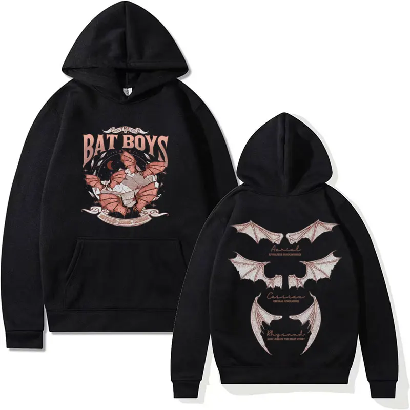 Hot Sale The Bat Boys The Night Court Acotar Hoodie Men Women Harajuku Oversized Hoody Azriel 90s Retro Fashion Trend Sweatshirt