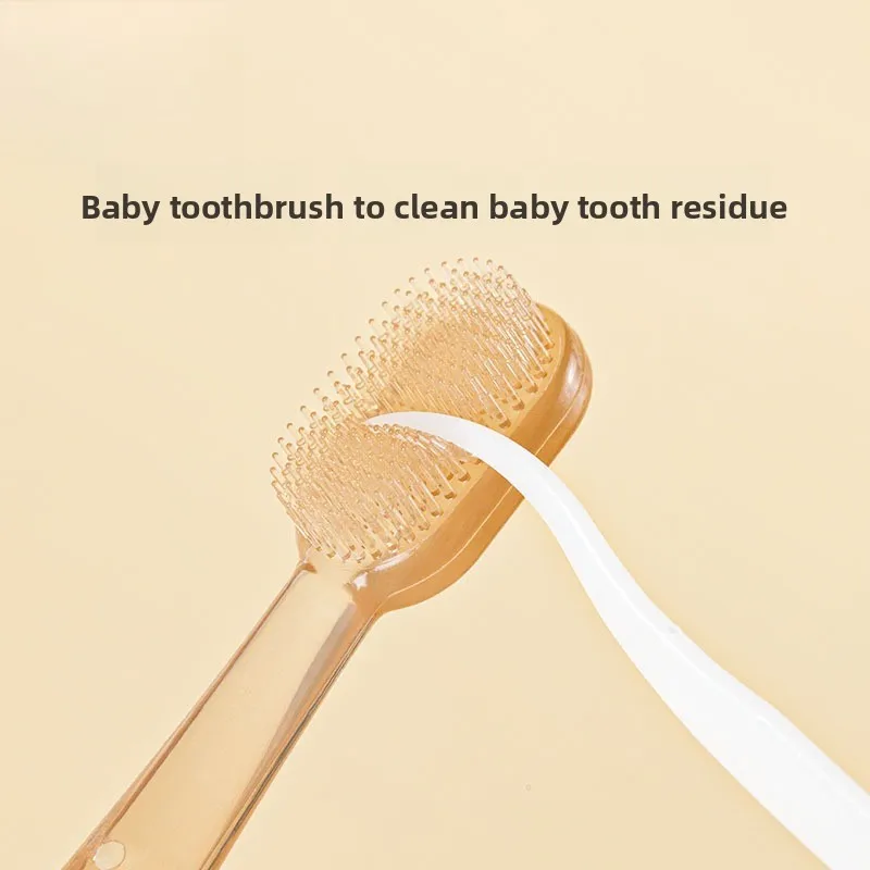 منظف الفم لحديثي الولادة بعمر 0-1 سنة - فرشاة أسنان أطفال من السيليكون، طلاء اللسان، قطعة أثرية ناعمة وآمنة لأسنان وفم الطفل