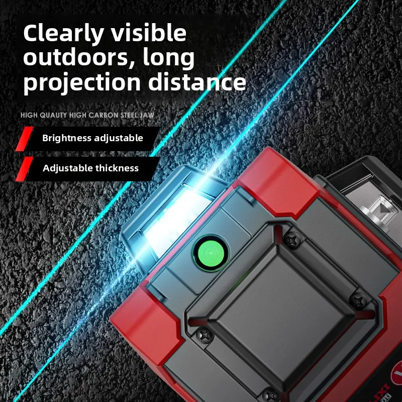 

Delixi 12 High-Precision Outdoor Industrial Grade Laser Level Meter Strong Green Infrared Light Thin Line Automatic Feature