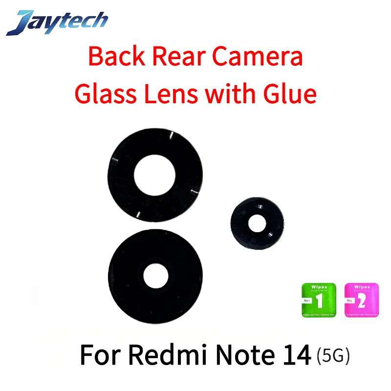 10PCS Rear Back Camera Glass Lens For Redmi Note 10 11S 12S 13 14 Camera Glass With Glue Adhesive