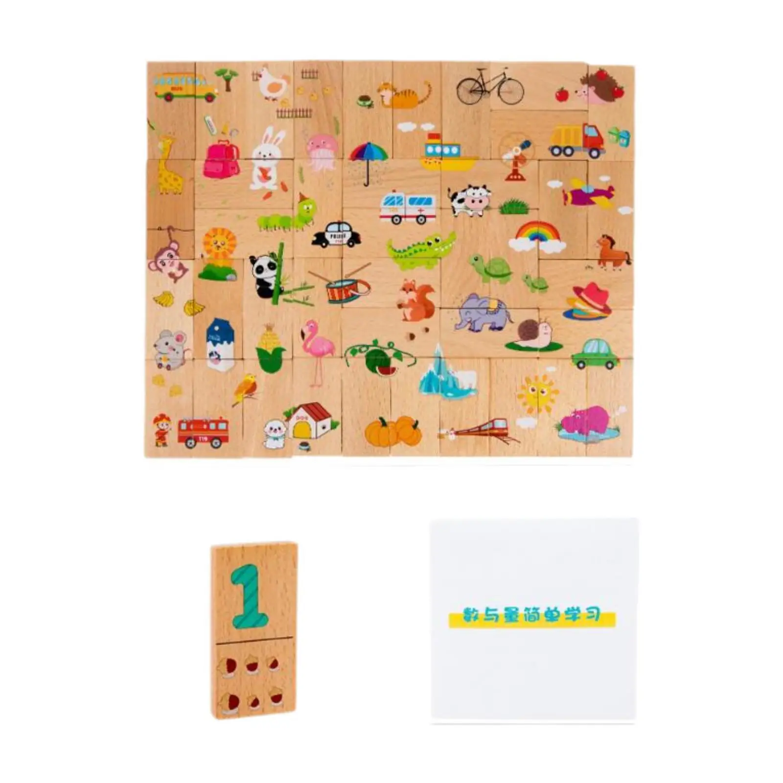 Number Counting Puzzles Double Sided Hand Eye Coordination Classic Montessori Toy for Kids Ages 4-6 Years Children Birthday Gift