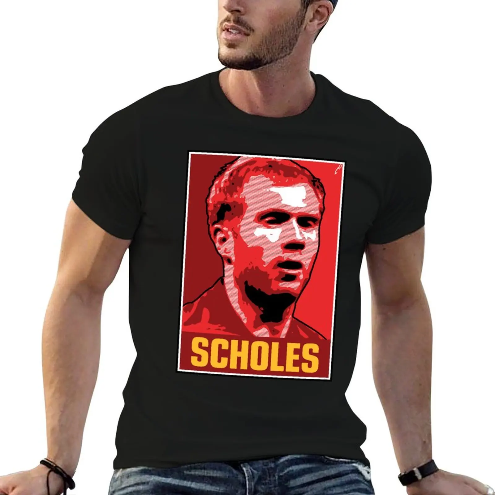 Camiseta Scholes, camisetas de anime, camiseta de algodão oversized, camiseta 100% algodão masculina