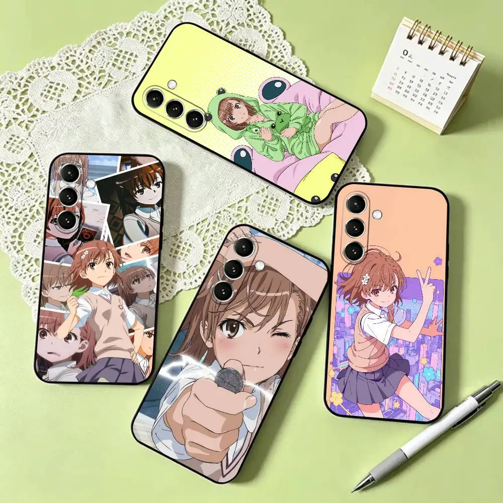 m-Misaka m-Mikoto Railgun Phone Case For Samsung Galaxy A73,A72,A71,A70,A53,A52,A51,Others Soft Black Cover