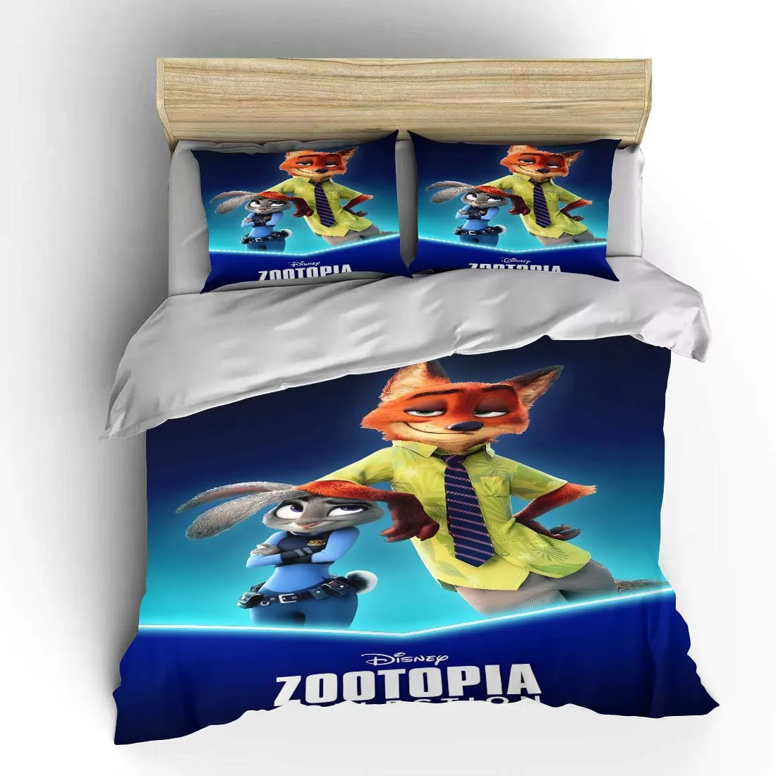 

Zootopia Cartoon Bedding Set Children Disney 3 Pieces King Size Bed Set Pillowcase Adult Bed Cover Bedroom Quilt Duvet Gift