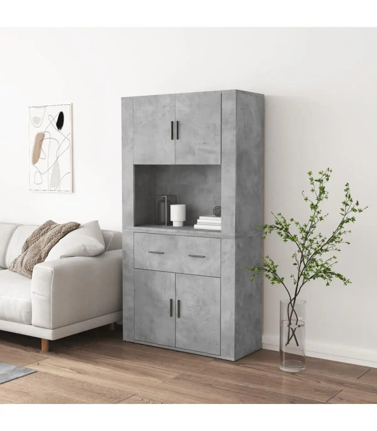 Sideboards high sideboard gray concrete plywood