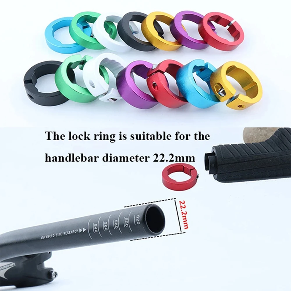 2pcs MTB Aluminum Alloy Cycling Accessories Handlebar Lock Ring Bike Grips Fixing Ring Bicycle Grips Ring End Lock Rings