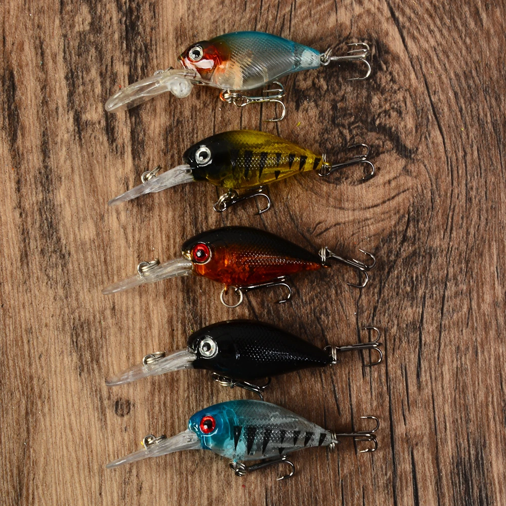5개입 낚시 루어 크랭크베이트 탑워터 인공 하드 크랭크 - Fishing Lure Crankbait 리뷰 및 가격