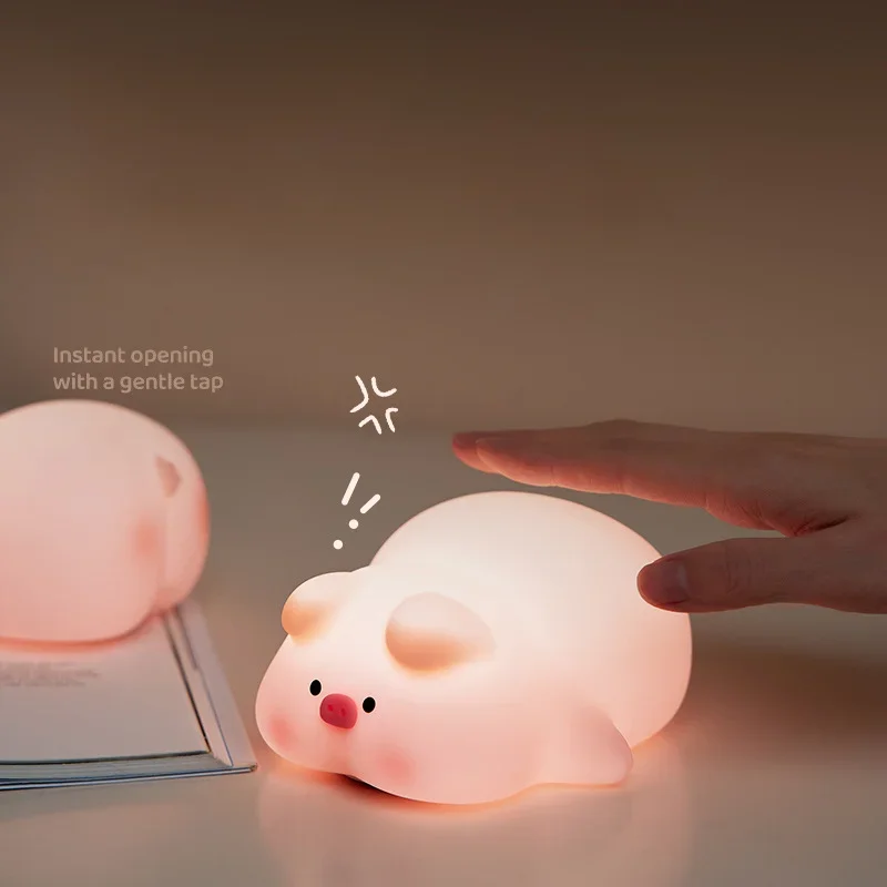 one Patting Night Light Ambient Light Butt Pig Farting Pig Children S Bedside Companion Sleep Light Decorative Ornament