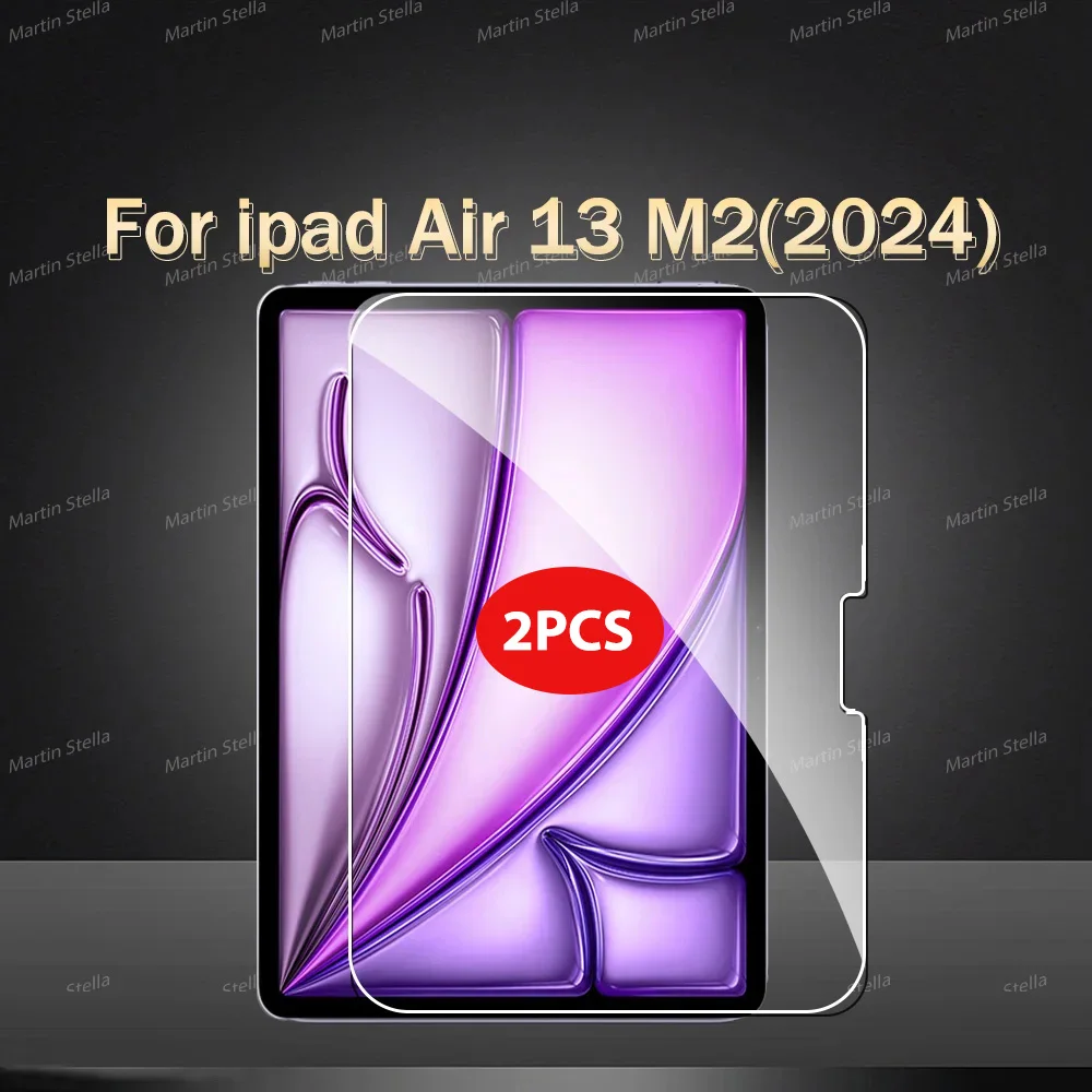MARTIN STELLA 2 Stück Gehärtetes Glas Displayschutzfolie für iPad Pro Air 13 11 2024 M4 M2 Air 5 4 Pro 12.9 11 M3 M5 2025 2026 Film 5