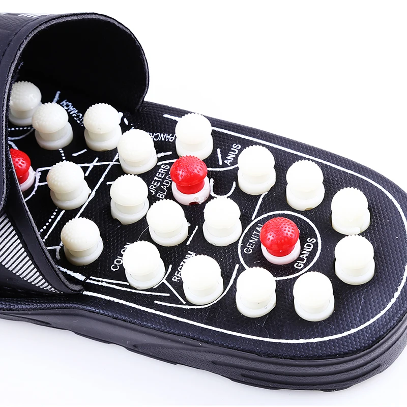 Acupoint Massage Slipper Men Unisex Sandal Feet Chinese Acupressure Therapy Medical Rotating Foot Massager Shoes Indoor Slipper