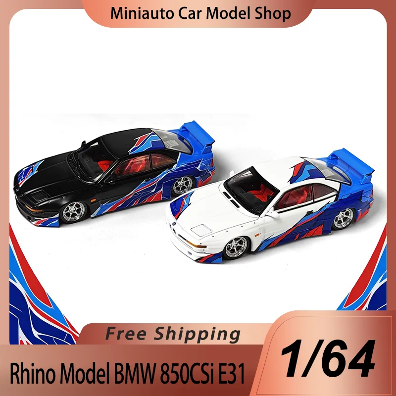 

New In Stock Rhino Model 1:64 Lbwk Bmw 850csi E31 Limited 499 Pcs Alloy Miniature Diecast Model Bmw 850csi Sports Car Model Toys