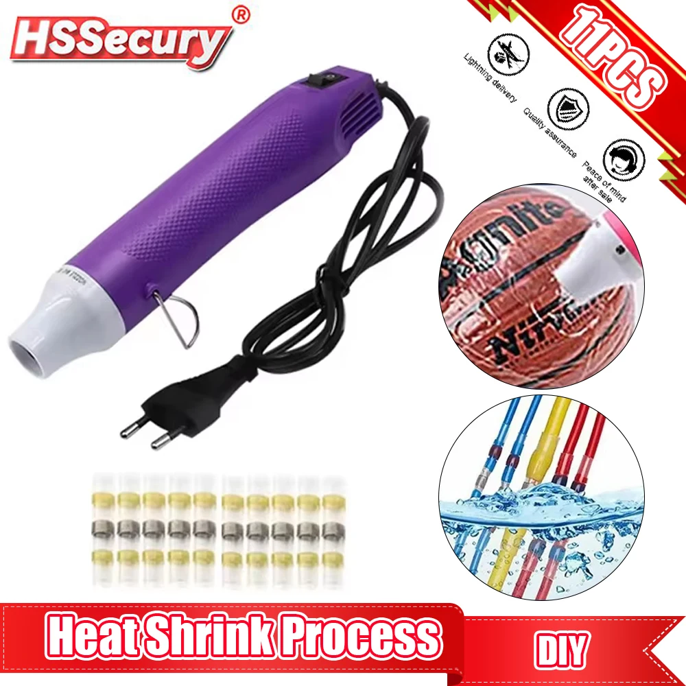 

220V/EU Hot Air Gun DIY Soldering Temperature Blower Gun Purple Electric Power Hot Dryer Mini Heat Gun For Crafts Shrink Tubing