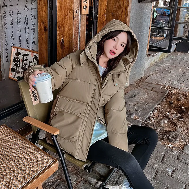 Winter 2025 New Women\'s Down Cotton Coat Short Thick Female Warm Cotton Padded Student Loose Jacket Bread Korean Overcoat