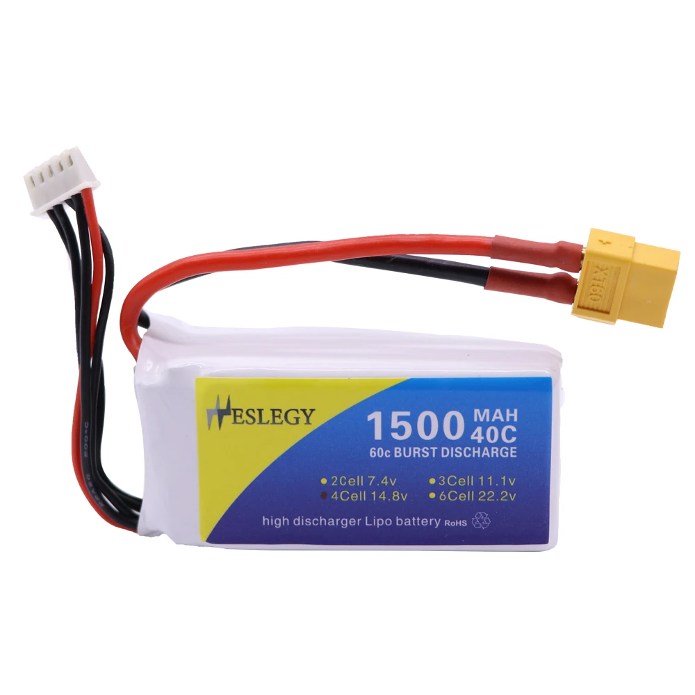 14.8V 1500mAh 4S 40C Lipo battery with T/XT60/JST Plug for RC Drone Model FPV Racing Part 14.8V high capacity battery for RC toy