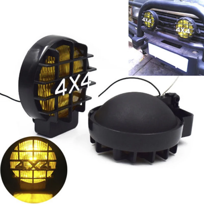 1Pcs Car Off Road Lights Work Driving HeadLights SUV Offroad Fog Light Lamp Halogen H3 Bulb 4x4 Spotlights