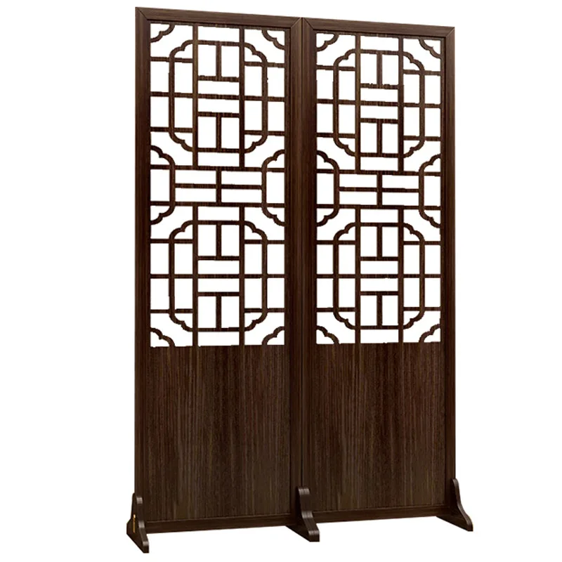 

New Chinese screen partition, living room folding and moving, solid wood Chinese style