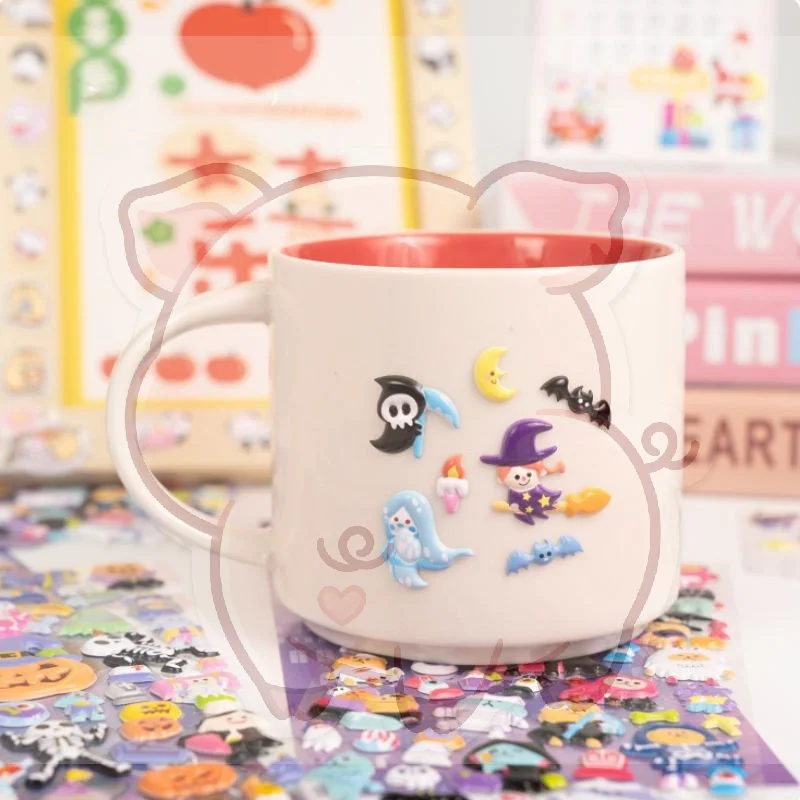 1Pcs Funny Pumpkin  Ghost Halloween 3D Puffy Stickers Scrapbooking Decoration Journal Sticker DIY Diary Stationery Sticker
