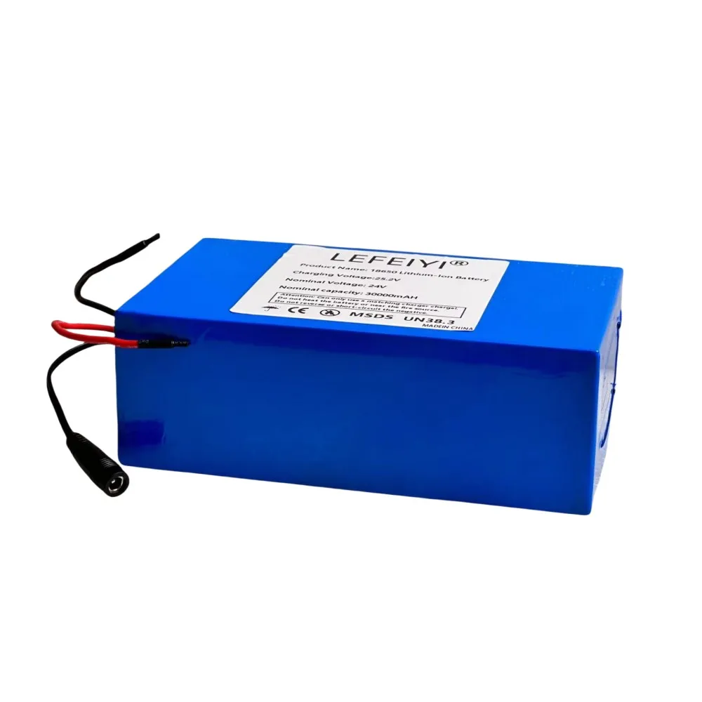 Batería de litio para bicicleta eléctrica, pila de alta potencia de 2024 W, gran capacidad, para motocicleta, Scooter, 25,2, 24V/500 V, 6S10P, 18650