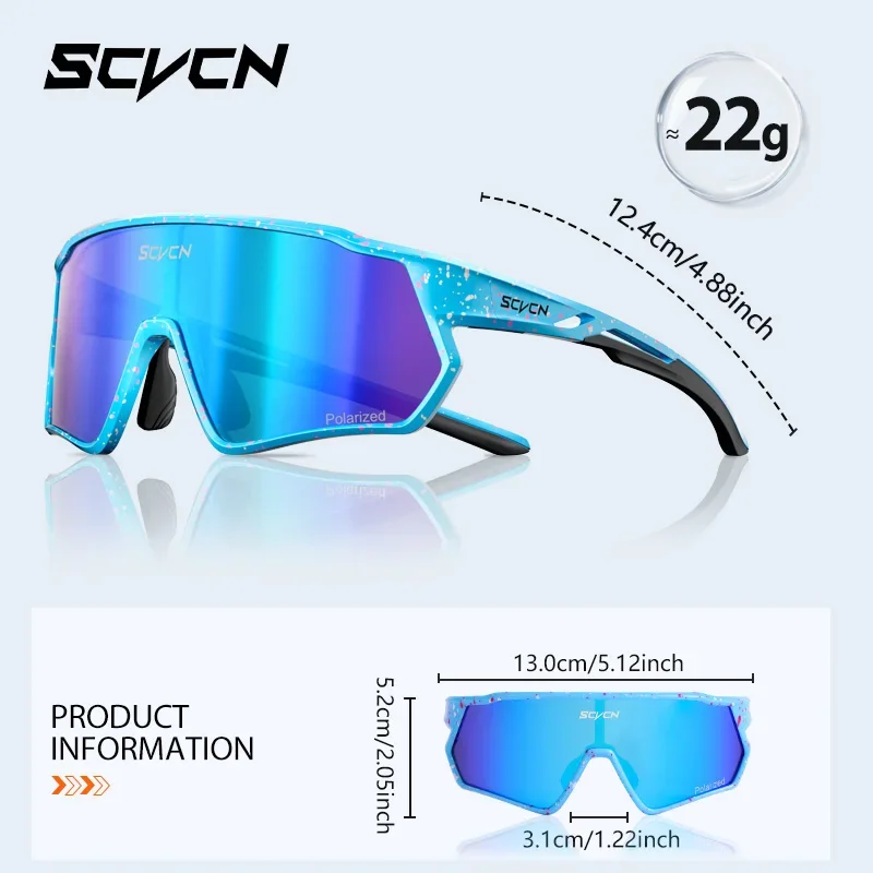 

SCVCN детские поляризационные спортивные солнцезащитные очки детские велосипедные очки UV400 очки маленького размера для мальчиков и девочек уличная защита 2025