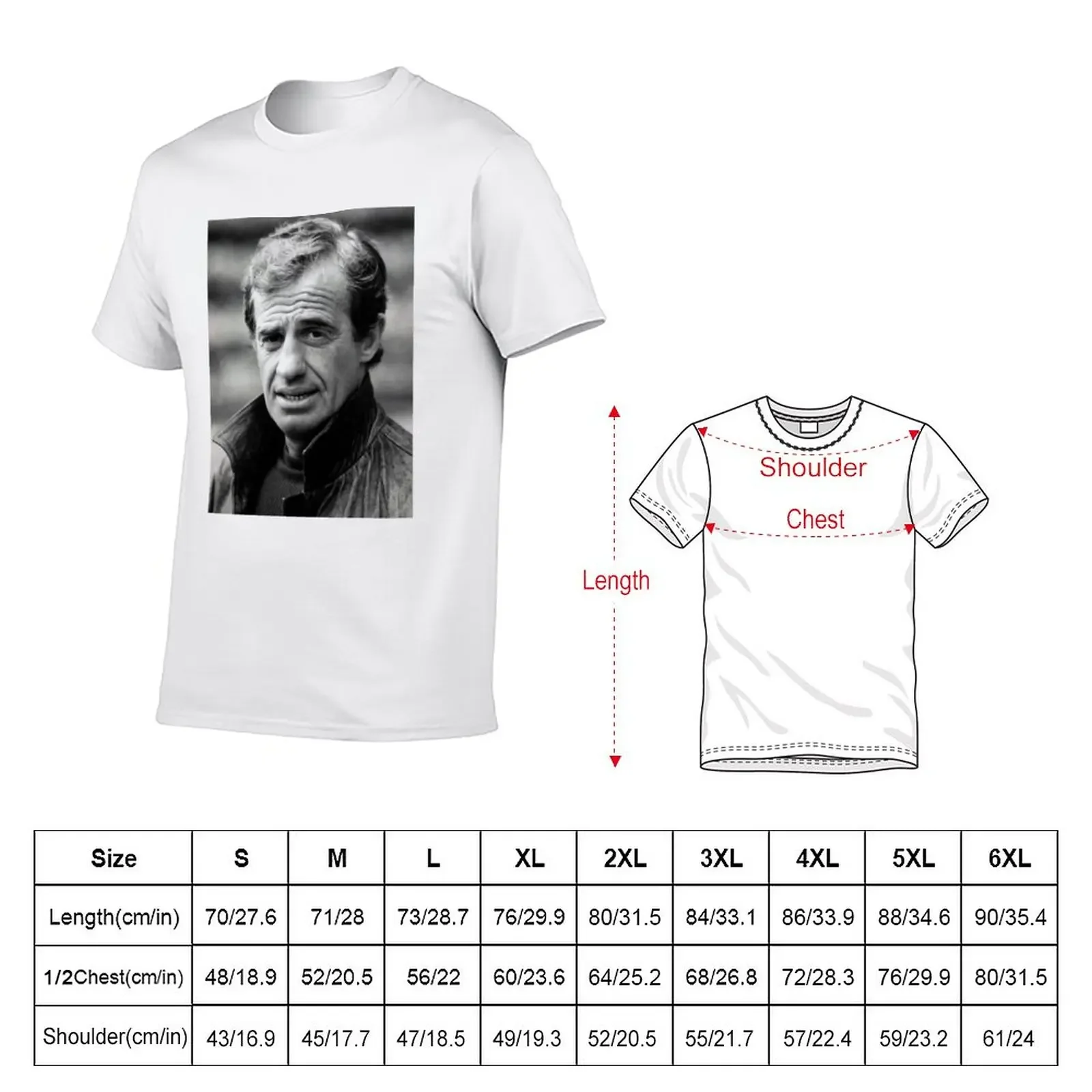 New John Paul Belmondo T-Shirt tees heavyweight t shirts hippie clothes t shirts for men cotton