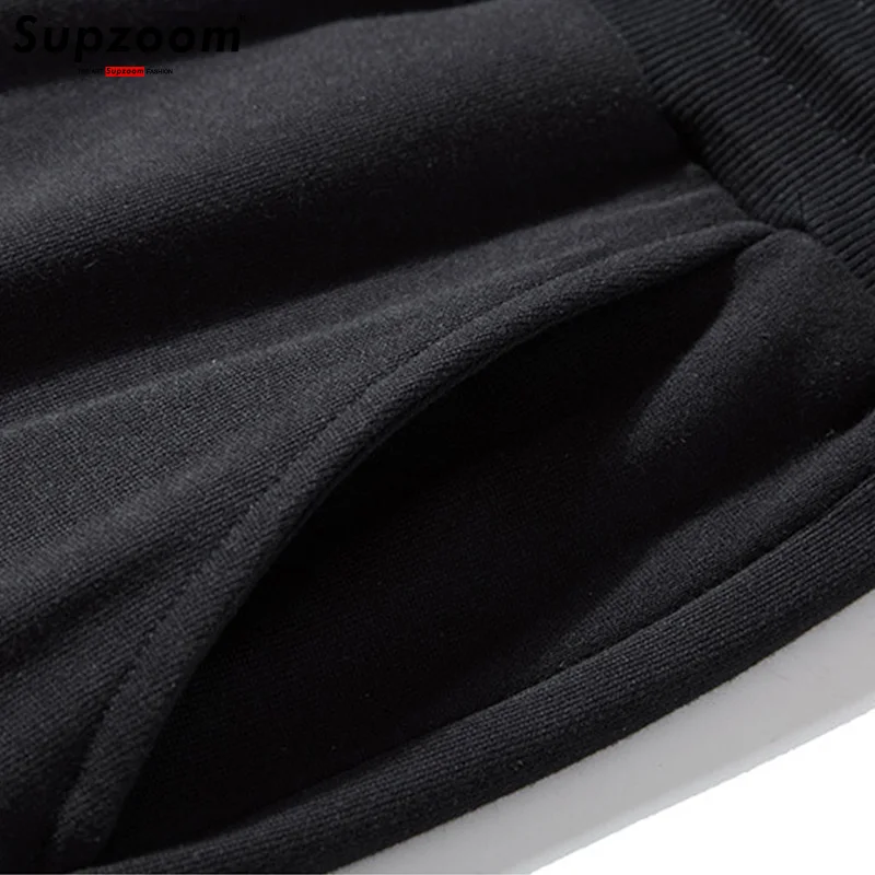 Supzoom New Arrival Chinese Style Elastic Waist Autumn Loose Embroidery Trend Casual Couple Men Cotton Pants Sweatpants