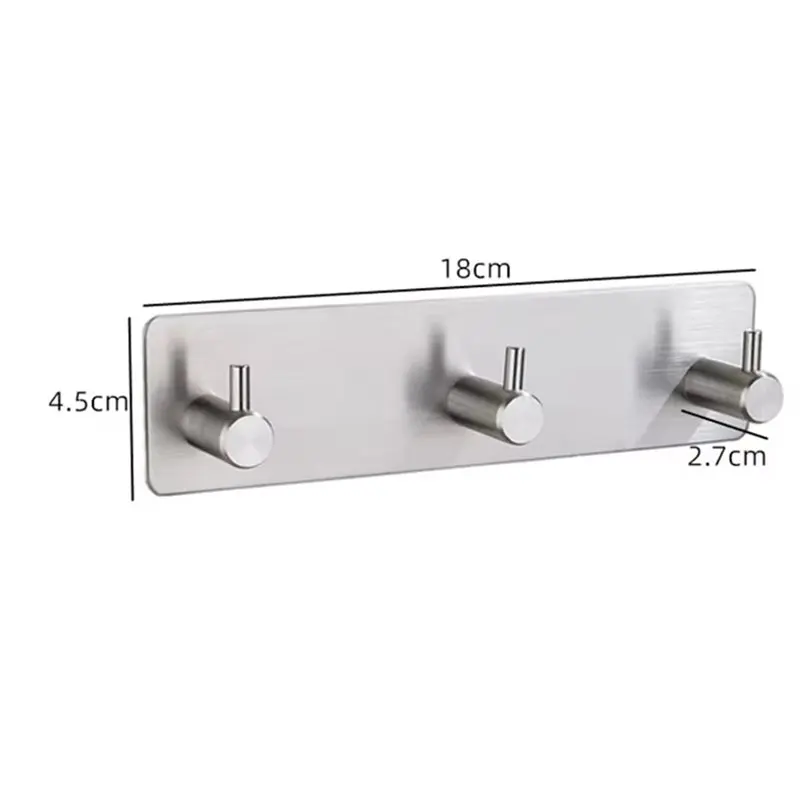 ABLK Ganchos autoadhesivos de acero inoxidable a prueba de herrumbre, gancho adhesivo para puerta de pared, bata, toalla de té, toallero, percha para ropa