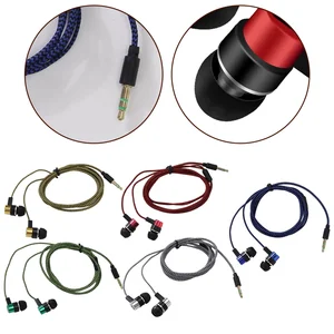 سماعات أذن سلكية لإلغاء الضوضاء ، سماعات ستيريو ، 2 حافظة أساسية ، 3.5 ملم ، موبايل ، صوت جهير رائع أفضل 12 دائرة جهير نشطة للمبيعات - رقم 5