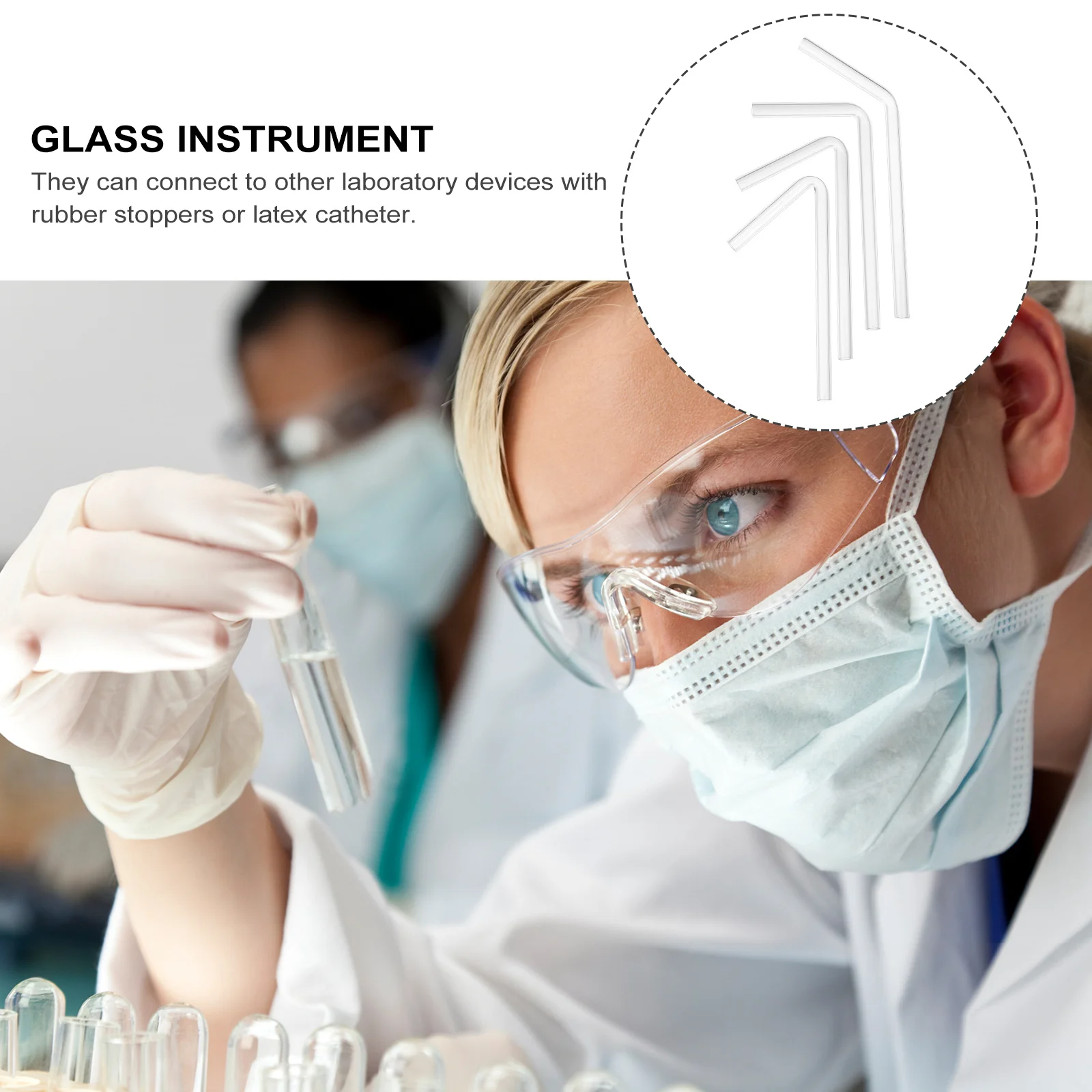 

40Pcs Glass Tube 45 60 90 120 Degree Elbow Glass Instrument Laboratory Equipment Transparent Tubes Laboratory Equipment