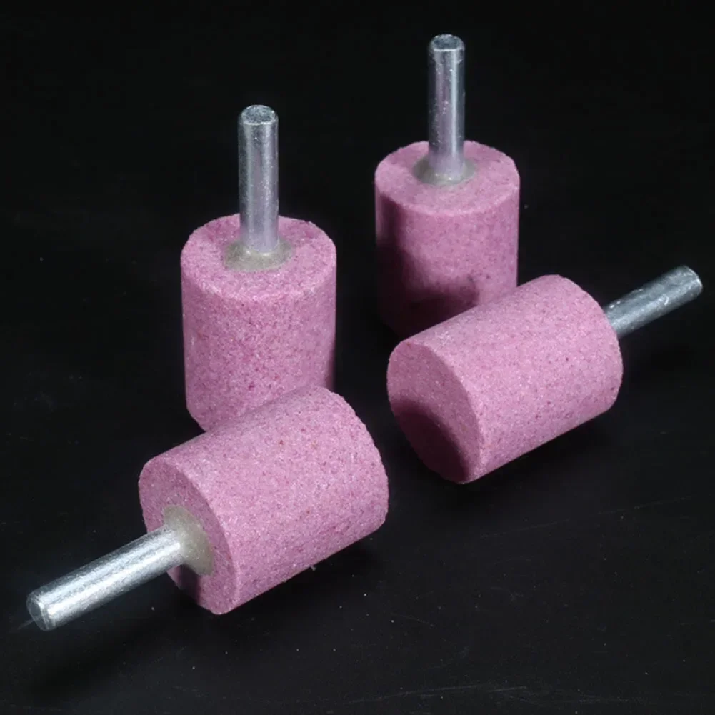 1pc 6mm haste vermelho corindo cônico cabeça de polimento cabeça da roda abrasivo montado para polimento moagem remoção ferrugem