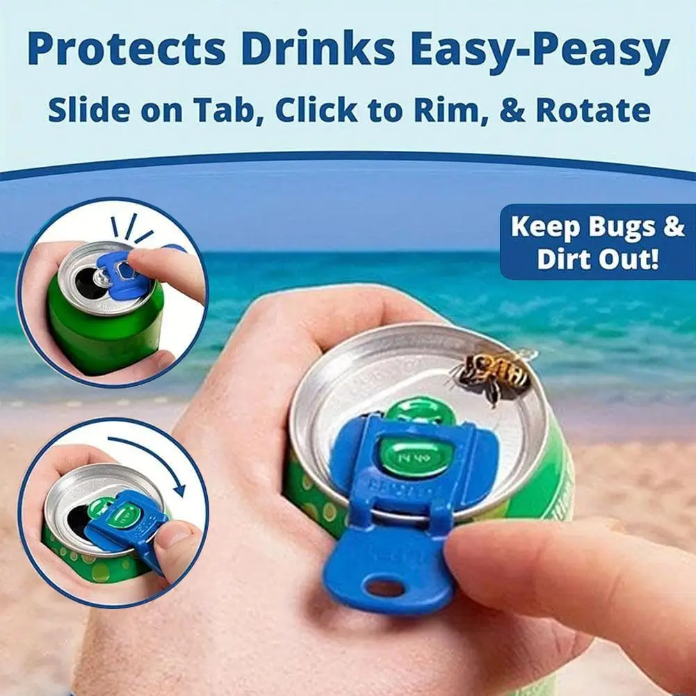 6/12 قطعة فتاحات علب قابلة لإعادة الاستخدام المشروبات الصودا البيرة حماة يمكن الغبار والحشرات برهان معدات التخييم اكسسوارات المطبخ