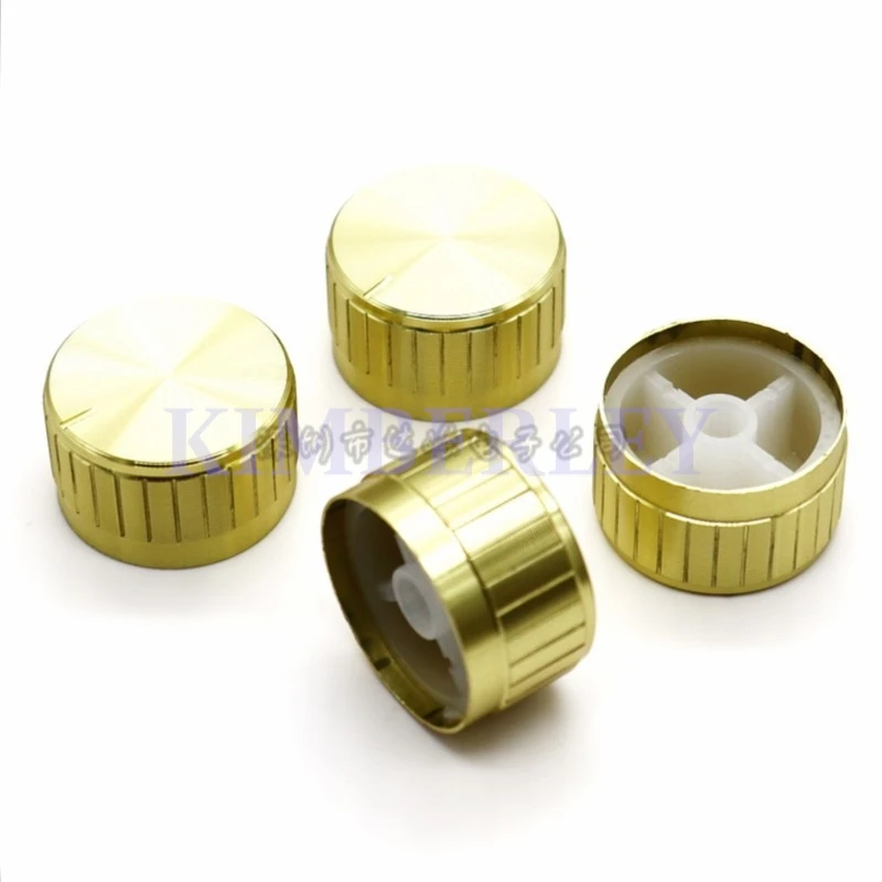 3 Piece 30 X 17MM Aluminum Alloy Knob Light Gold Metal Switch Cap Potentiometer Knob Power Amplifier Volume Knob